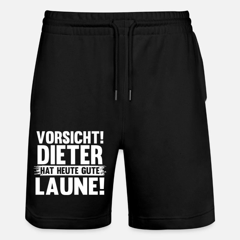 First name Dieter - Stanley/Stella Trainer Unisex Organic Jogging Shorts - black