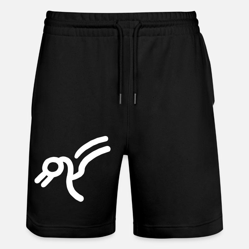 Oiseau Dinosaure - Short de jogging bio TRAINER Stanley/Stella unisexe - noir