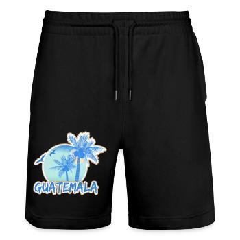 Tourisme Guatemala - Short de jogging bio TRAINER Stanley/Stella unisexe - noir - Devant - Nik (191cm) & Marisol (170cm)