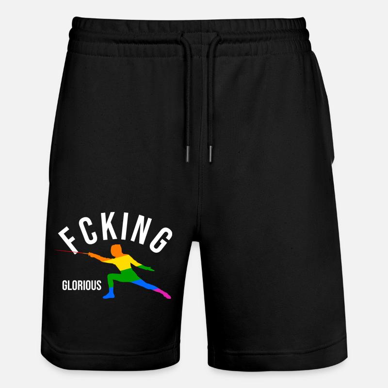 Fcking Glorious Fencer - Stanley/Stella Trainer Unisex Organic Jogging Shorts - black