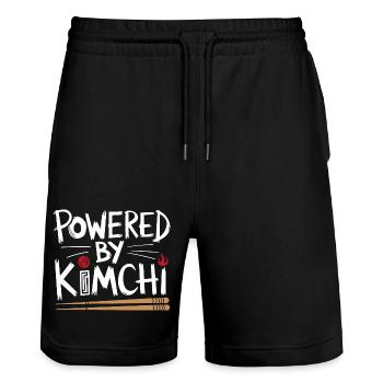 Liebe für Kimchi und Geschmack - Stanley/Stella Unisex Bio Joggingshorts Trainer  - Schwarz - Vorne - Nik (191cm) & Marisol (170cm)