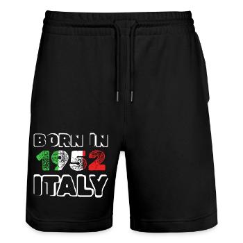 1952 - Stanley/Stella Trainer Unisex Organic Jogging Shorts - black - Front - Nik (191cm) & Marisol (170cm)