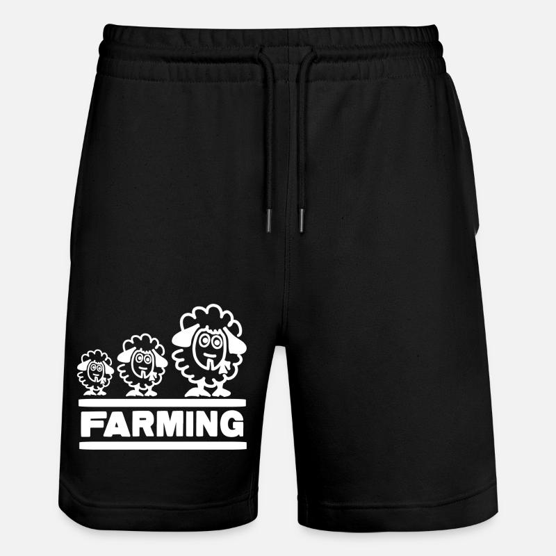 Farmer Evolution Mouton - Short de jogging bio TRAINER Stanley/Stella unisexe - noir