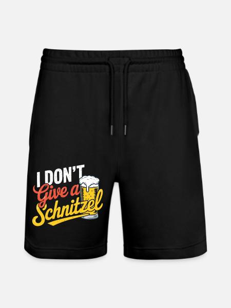 I Don't Give a Schnitzel - Stanley/Stella Trainer Unisex Organic Jogging Shorts - black