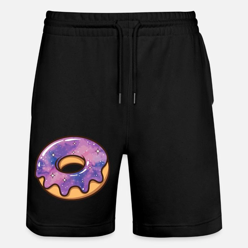 Kosmische Galaxie Donut - Stanley/Stella Unisex Bio Joggingshorts Trainer  - Schwarz