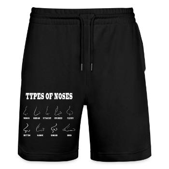 Arten von Nasen Vintage Nasenformen - Stanley/Stella Unisex Bio Joggingshorts Trainer  - Schwarz - Vorne - Nik (191cm) & Marisol (170cm)