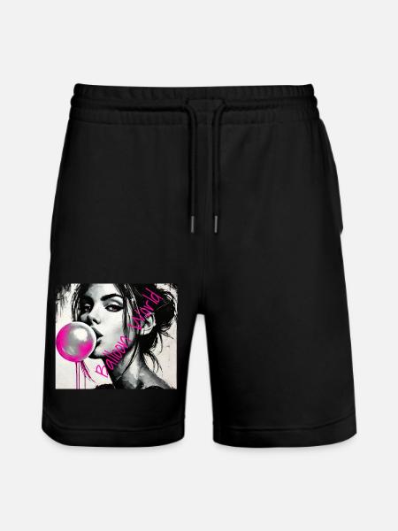 Ballon-Welt - Stanley/Stella Unisex Bio Joggingshorts Trainer  - Schwarz