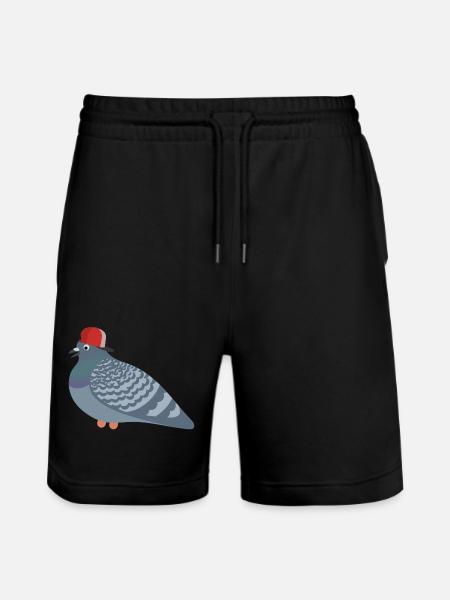 Cool Pigeon Friend - Stanley/Stella Unisex Bio Joggingshorts Trainer - Schwarz