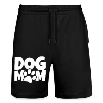 Dog maman de chien maman chien patte cadeau - Short de jogging bio TRAINER Stanley/Stella unisexe - noir - Devant - Nik (191cm) & Marisol (170cm)