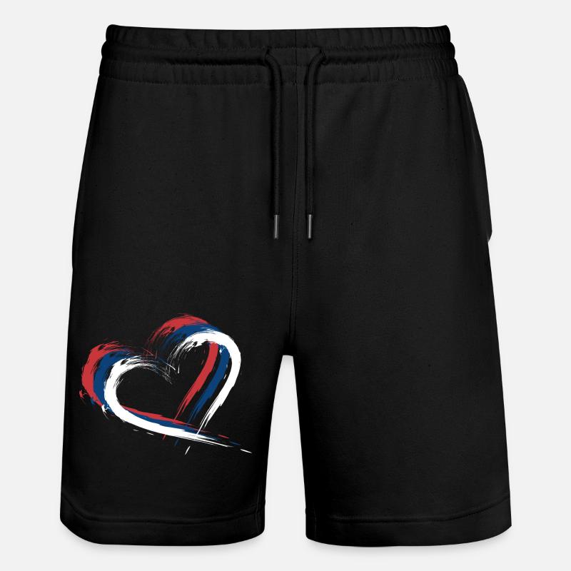 Flagge Serbien - Stanley/Stella Unisex Bio Joggingshorts Trainer  - Schwarz