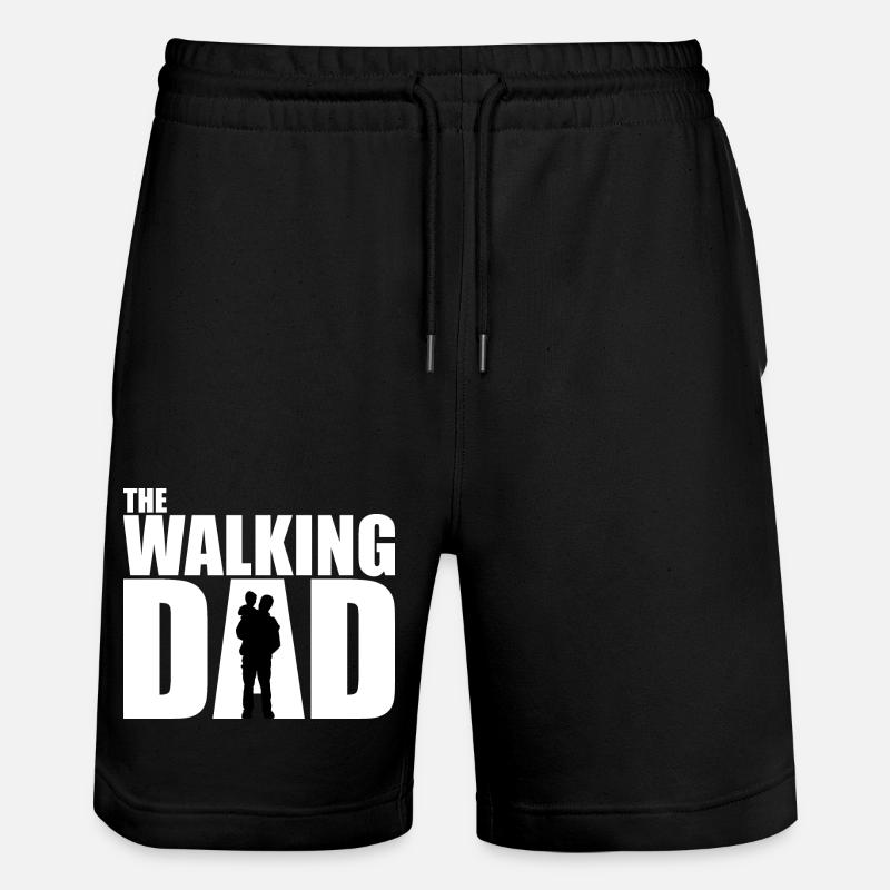 The WALKING DAD white - Stanley/Stella Unisex Bio Joggingshorts Trainer  - Schwarz
