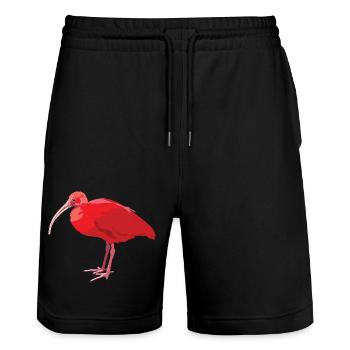Ibis - Short de jogging bio TRAINER Stanley/Stella unisexe - noir - Devant - Nik (191cm) & Marisol (170cm)