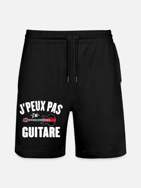 Je Peux Pas J'ai Guitare Cadeau Guitariste - Short de jogging bio TRAINER Stanley/Stella unisexe - noir
