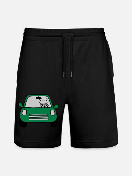 Driver Comic Car - Stanley/Stella Trainer Unisex Organic Jogging Shorts - black
