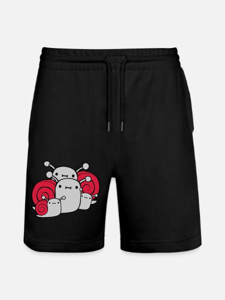 Parents Children Snails - Stanley/Stella Trainer Unisex Organic Jogging Shorts - black