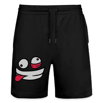 Verrücktes Gesicht wahnsinnig - Stanley/Stella Unisex Bio Joggingshorts Trainer  - Schwarz - Vorne - Nik (191cm) & Marisol (170cm)
