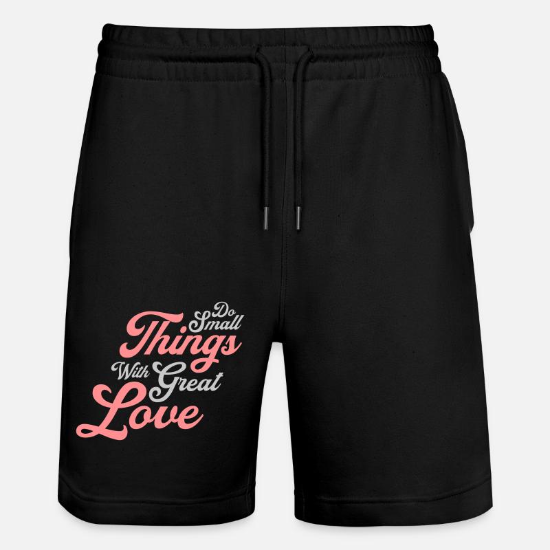 Zitat do small things - Stanley/Stella Unisex Bio Joggingshorts Trainer  - Schwarz