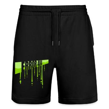 Mucus Drops Error 404 - Stanley/Stella Trainer Unisex Organic Jogging Shorts - black - Front - Nik (191cm) & Marisol (170cm)