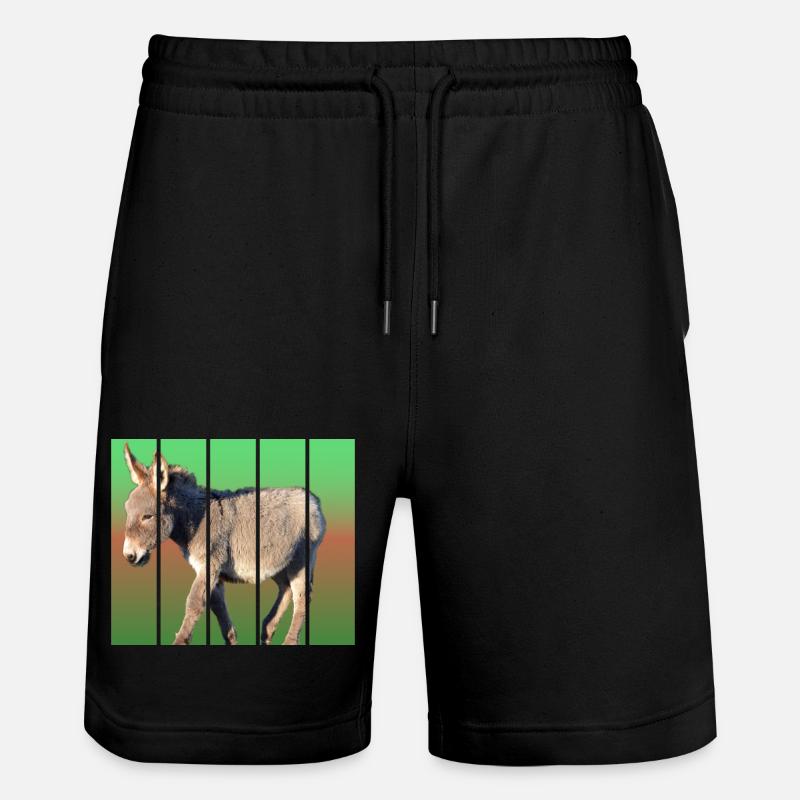 Esel - Stanley/Stella Unisex Bio Joggingshorts Trainer  - Schwarz