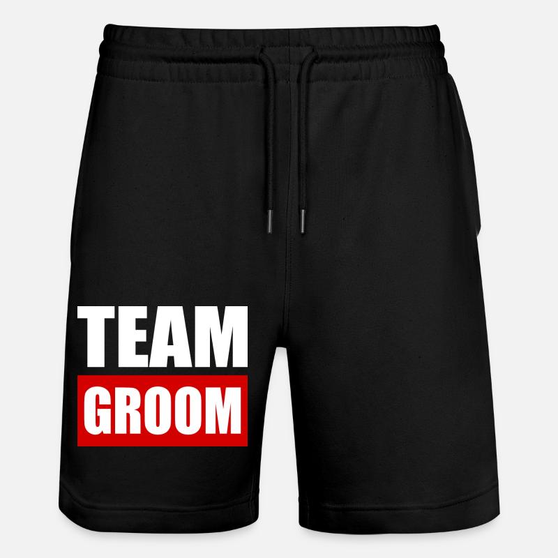 Team groom - Short de jogging bio TRAINER Stanley/Stella unisexe - noir
