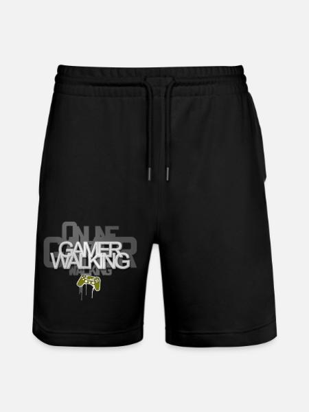 Gamer Walking - Stanley/Stella Trainer Unisex Organic Jogging Shorts - black