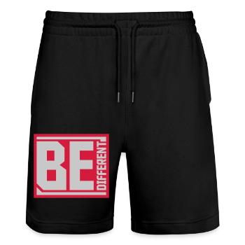 Soyez différent Logo Design - Short de jogging bio TRAINER Stanley/Stella unisexe - noir - Devant - Nik (191cm) & Marisol (170cm)