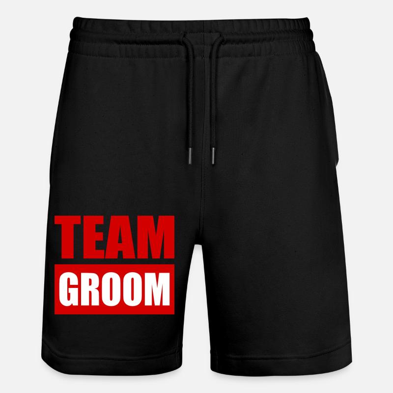 Team groom - Short de jogging bio TRAINER Stanley/Stella unisexe - noir