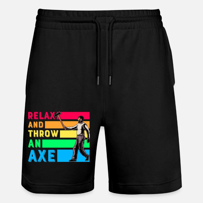 Relax and throw an Axe - Stanley/Stella Unisex Bio Joggingshorts Trainer  - Schwarz