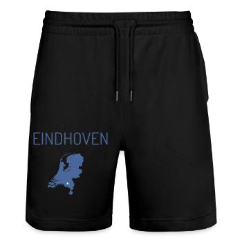 Eindhoven Souvenir T-Shirt - Stanley/Stella Unisex Bio Joggingshorts Trainer  - Schwarz - Vorne - Nik (191cm) & Marisol (170cm)