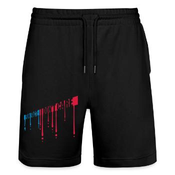 I dont care fact - Stanley/Stella Unisex Bio Joggingshorts Trainer  - Schwarz - Vorne - Nik (191cm) & Marisol (170cm)