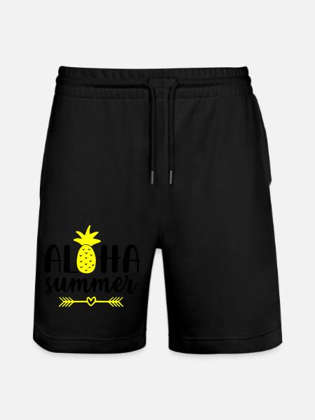 Aloha Summer - Stanley/Stella Trainer Unisex Organic Jogging Shorts - black