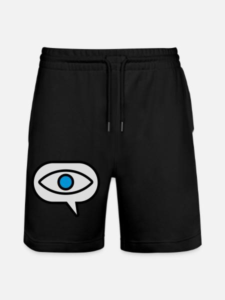 Eye Seeing Comic Speech Bubble - Stanley/Stella Trainer Unisex Organic Jogging Shorts - black