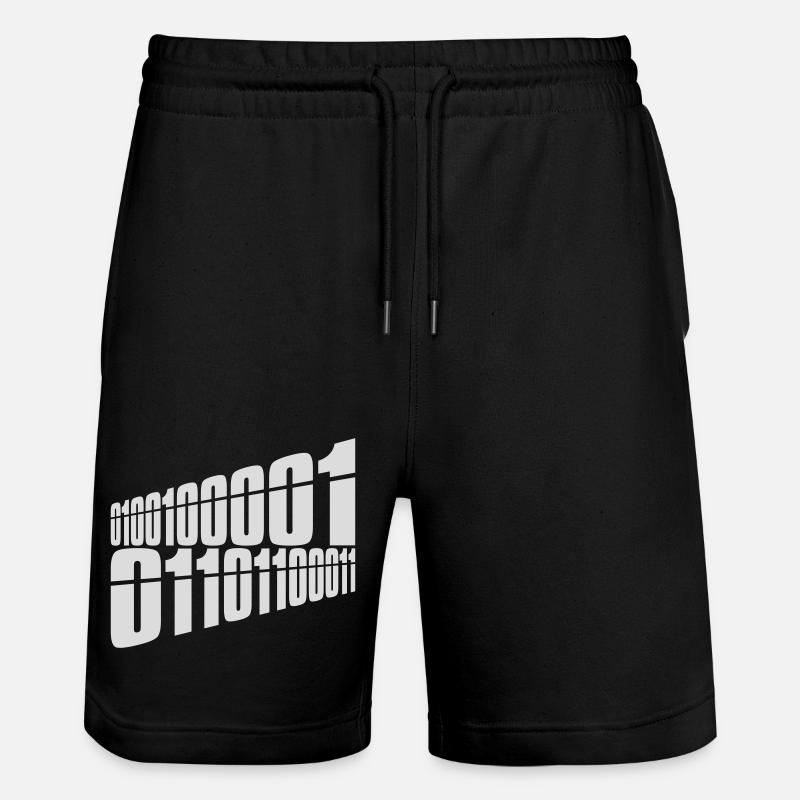 Binary Code Program Language - Stanley/Stella Trainer Unisex Organic Jogging Shorts - black
