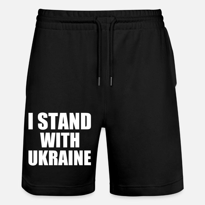 I stand with ukraine - Short de jogging bio TRAINER Stanley/Stella unisexe - noir