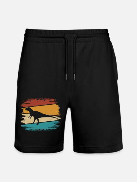 Velociraptor Dino Dinosaurs - Stanley/Stella Trainer Unisex Organic Jogging Shorts - black