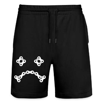 Triathlon Swim Bike Run Marathon - Stanley/Stella Trainer Unisex Organic Jogging Shorts - black - Front - Nik (191cm) & Marisol (170cm)