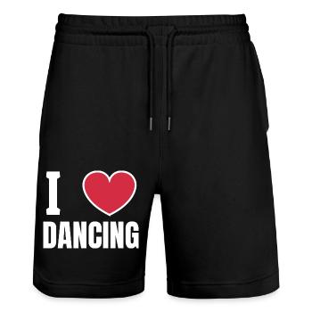 Danse Musique de danse - Short de jogging bio TRAINER Stanley/Stella unisexe - noir - Devant - Nik (191cm) & Marisol (170cm)