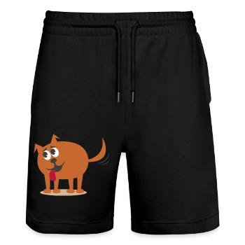 Hund - Stanley/Stella Unisex Bio Joggingshorts Trainer  - Schwarz - Vorne - Nik (191cm) & Marisol (170cm)