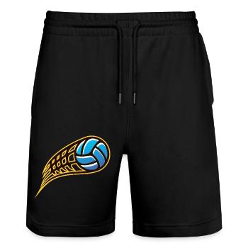 Ballsport - Stanley/Stella Unisex Bio Joggingshorts Trainer  - Schwarz - Vorne - Nik (191cm) & Marisol (170cm)
