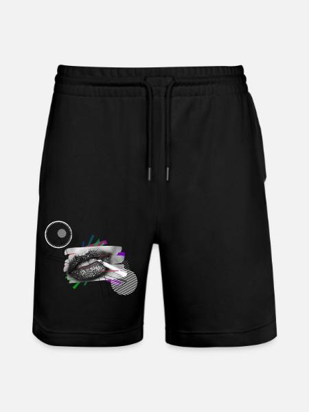 Trippy Lolly - Stanley/Stella Unisex Bio Joggingshorts Trainer - Schwarz