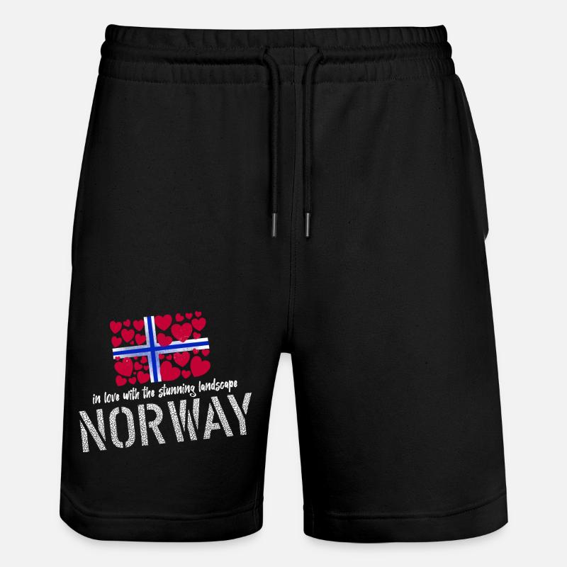 Norway norge - Stanley/Stella Unisex Bio Joggingshorts Trainer  - Schwarz