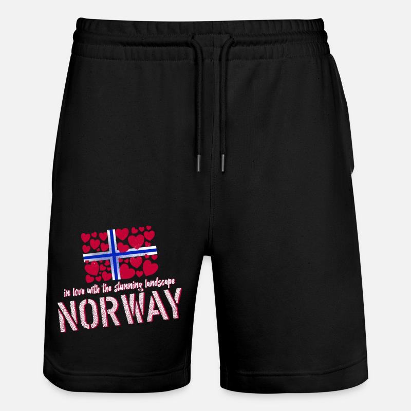 Norvège Norvège - Short de jogging bio TRAINER Stanley/Stella unisexe - noir