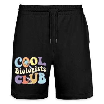 Cool Biologists Club Microbiologist Crew Marine - Stanley/Stella Unisex Bio Joggingshorts Trainer  - Schwarz - Vorne - Nik (191cm) & Marisol (170cm)