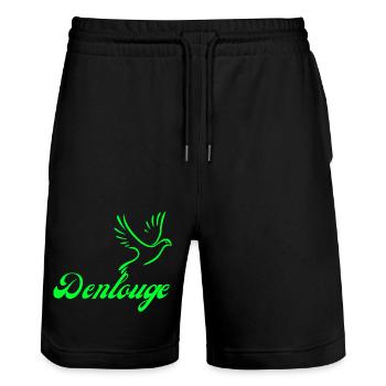 Denlouge - Short de jogging bio TRAINER Stanley/Stella unisexe - noir - Devant - Nik (191cm) & Marisol (170cm)