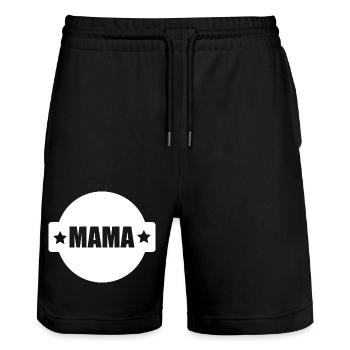 Mother Saying Gift Mom Mother's Day - Stanley/Stella Trainer Unisex Organic Jogging Shorts - black - Front - Nik (191cm) & Marisol (170cm)