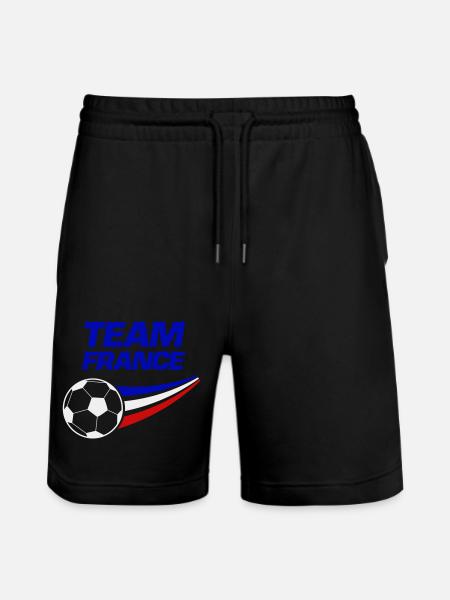 team france soccer - Stanley/Stella Unisex Bio Joggingshorts Trainer - Schwarz