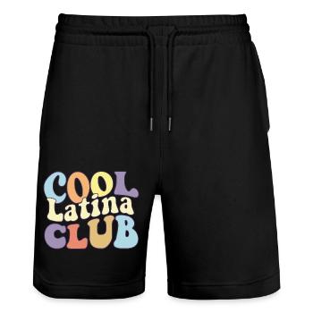 Cool Latina Club Latina Power Hispanic Heritage - Stanley/Stella Unisex Bio Joggingshorts Trainer  - Schwarz - Vorne - Nik (191cm) & Marisol (170cm)