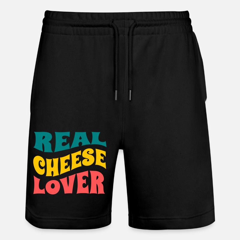 RealCheeseLover - Stanley/Stella Trainer Unisex Organic Jogging Shorts - black