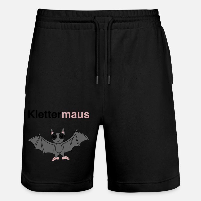 Klettermaus - Stanley/Stella Unisex Bio Joggingshorts Trainer  - Schwarz