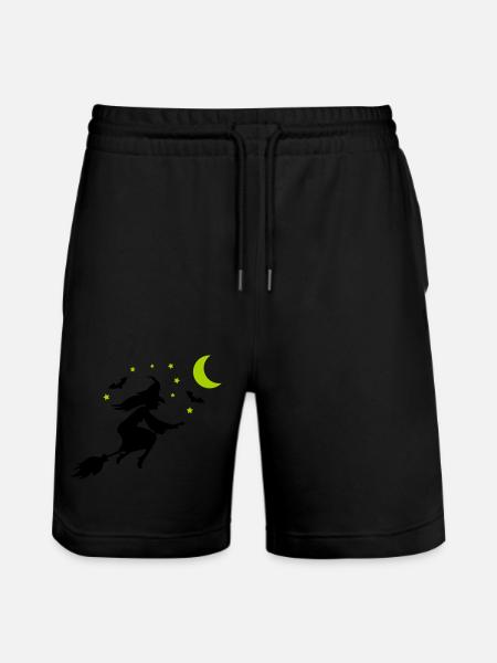 Witch Silhouette - Stanley/Stella Trainer Unisex Organic Jogging Shorts - black